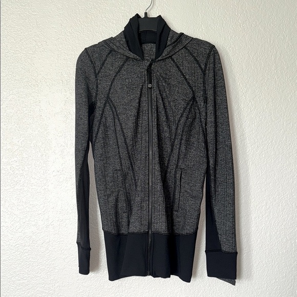 Lululemon Jackets & Blazers - Lululemon Gray and Black Zip-Up Jacket